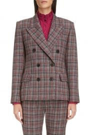 Isabel Marant Double Breasted Plaid Blazer   Nordstrom at Nordstrom